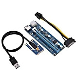 VBESTLIFE Mini PCI-E a PCI Express16x Adattatore Riser estensore 6 Pin con Cavo di Alimentazione SATA per Laptop Estrazione di ...