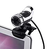 VBESTLIFE Webcam PC, USB 2.0 12 M Pixel Clip-on Webcam Web Camera HD 360 ° Microfono Incorporato con Supporto Rotante ...