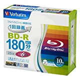 Verbatim 25GB 6x Speed BD-R Blu-ray Recordable Disk 10 Pack in Jewel Cases Ink-jet printable (japan import)