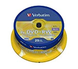 Verbatim 43489 DVD+RW, 4.7 Gb, 4x, Spindle, 25 Pezzi