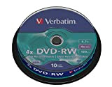 Verbatim 43552 DVD-RW, 4.7 Gb, 4x, Spindle, 10 Pezzi