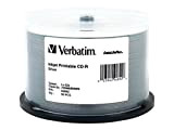 Verbatim CD-R 80MIN 700MB 52X DatalifePlus Silver Inkjet Printable 50pk Spindle