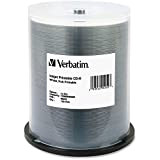 Verbatim CD-R 80MIN 700MB 52X White Inkjet Printable, Hub Printable 100pk Spindle CD-R 700MB 100pezzo(i)