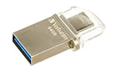 Verbatim Dual OTG 49827 - Chiavetta USB compatta da 64 GB con interfaccia USB 3.0 e micro USB, con banda ...