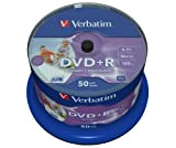 Verbatim DVD+R 16x Speed (photo inkjet printable) confezione da 50