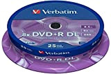Verbatim DVD+R Double Layer 8x Matt Silver 25pk Spindle 8.5GB DVD+R DL