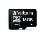 Verbatim Scheda di memoria microSDHC Premium I 16 GB I Scheda SD per video full HD I Scheda di memoria ...