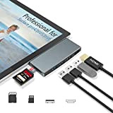 【Versione aggiornata】 Microsoft Surface Pro 6/Pro 5/Pro 4 Hub Docking station con porta HDMI 4K, 3 porte USB 3.0 (5 ...