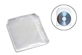 Vetrineinrete® 100 bustine trasparenti in pvc con aletta di chiusura per cd dvd dvx E5