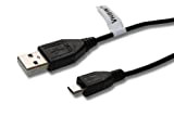 vhbw Cavo da USB a Micro-USB 1m Nero Compatibile con Sony Alpha 68 (ILCA-68), Alpha 99 II (II ILCA-99M2), FDR-AX53 ...