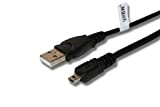 vhbw Cavo Dati USB Compatibile con Panasonic Lumix DmC-XS3, DmC-F4, DmC-FS4, DmC-FS9, DMC-LZ40, DmC-SZ8, DMC-SZ10, DMC-TZ55, DMC-TZ56, DMC-TZ57