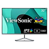 ViewSonic VX3276-2K-MHD 32 pollici WQHD IPS con 99% sRGB, 2xHDMI, DisplayPort, Mini DisplayPort, Eye Care per lavoro ed intrattenimento