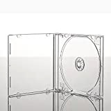 Vision Media® - 25 custodie per CD singolo di alta qualità, con vassoio trasparente (10 mm)