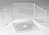 Vision Media® 3 custodie per CD trasparenti doppie, qualità professionale, dorso 10,4 mm
