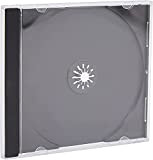 Vision Media - Confezione da 50 custodie singole per CD, con vassoio nero e spina da 10,4 mm