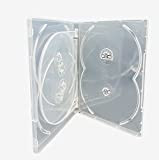 Vision Media - custodia per 6 DVD/CD (10 pezzi) 14mm trasparente