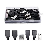 VooGenzek 12 Set USB 2.0 Tipo Connettore, USB 2.0 Tipo A presa Femmina Connettore Adattatore, USB Tipo A Maschio & ...