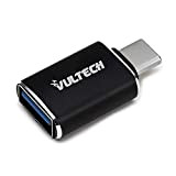 Vultech Adattatore USB 3.0 To Type C ADP-02P per trasmissione dati per MacBook Pro, Samsung e Huawei, Nero