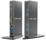 WAVLINK Docking Station, ​USB 3.0/USB C Dual Display per Windows e Mac, Dock Universale con 6 porte USB, Supporta HDMI/DVI/VGA, ...