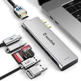 WAVLINK Hub USB C HDMI 4K, 7-in-2 Adattatore USB C Hub con porta Thunderbolt 3 USB C, 2 USB 3.0, ...