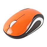 WBF Mouse Wireless - Portatile PC Notebook 1600. DPI USB 3. Tasti ottici 2.4G Mini Mouse Wireless (Color : Orange)