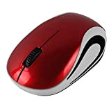 WBF Mouse Wireless - Portatile PC Notebook 1600. DPI USB 3. Tasti ottici 2.4G Mini Mouse Wireless (Color : Red)