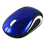 WBF Mouse Wireless - Portatile PC Notebook 1600. DPI USB 3. Tasti ottici 2.4G Mini Mouse Wireless (Color : Blue)