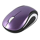 WBF Mouse Wireless - Portatile PC Notebook 1600. DPI USB 3. Tasti ottici 2.4G Mini Mouse Wireless (Color : Purple)