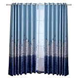 Wifehelper Tulle Curtain Panel Modern Minimalista Tende oscuranti per Soggiorno Camera da Letto Home Decor(Blu)