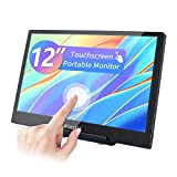 WIMAXIT Monitor touchscreen portatile 12 pollici, monitor VESA per la cura degli occhi 70% sRGB IPS HDR Display per computer ...