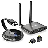 Wireless HDMI Transmitter and Receiver, Wireless HDMI, 4K/5G, Ultra HD Audio Video Streaming Receiver, Cast from Laptop/PC/Camera/DVD to HDTV/Projector/Monitor
