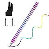 WOEOA penna stilo capacitiva per Tablet, matita stilo con guanto di respingimento Palm e 2 punte, per iPad Mini, iPad ...