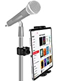 woleyi Supporto Tablet Asta Microfono, Porta Tablet Mic Microfono Musica Manubrio con Regolabile a 360° per iPad Pro 12.9 Air ...