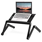 WonderWorker Nobel Scrivania ergonomica per Laptop Extra Larga, Tavolino Porta PC Supporto PC Portatile e Regolabile, Vassoio da Letto, Base ...