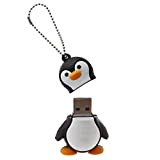 Woodpool USB 2.0 A forma di pinguino U-Disk USB Dispositivo di memoria e dati Flash Drive Nero+, 32GB