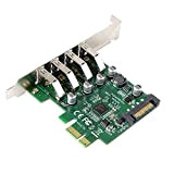 Xiwai Basso Profilo 4 Porte PCI-E a USB 3.0 HUB PCI Express Scheda di Espansione Adattatore 5Gbps per Scheda Madre