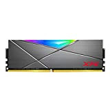 XPG, Memoria desktop DDR4, D50 rgb, 16 GB (2x8GB), 3200 MHz, PC4-25600, U-DIMM 288-pin, CL16-20-20, Kit Titanio