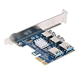 XT-XINTE PCIe 1 a 4 PCI-express 16X slot Riser Card PCI-E 1X a 4 PCI-e USB 3.0 Adattatore Multiplier Card ...