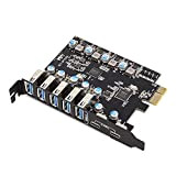 XTVTX PCI-E a USB 3.0 a 7 porte（2 X Type C,5 X USB A） Internal USB3 Hub Converter,for Desktop PC ...