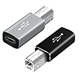 YACSEJAO - Adattatore USB C a USB B, 2 pezzi, adattatore convertitore USB C femmina a stampante maschio compatibile con ...