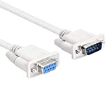 YACSEJAO DB9 RS232 Cavo seriale Null Modem, 1,35 M/1,3 m RS232 Serial Port 2pin-3pin Crossover Serial Cable DB9 Maschio a ...