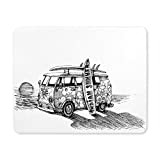 Yanteng Mouse pad da gioco, Mouse Pad Surf Van on The Beach Mouse pad per computer