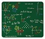 Yanteng Tappetino per Mouse in Aula di Matematica, Lavagna Verde con Tavolo colorato e Scuola di Geometria di Schizzi, Tappetino ...