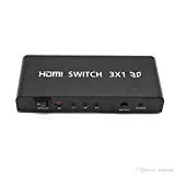 Yatek Switch HDMI 3x1 YK-0301, supporta 3D, selezione, amplifica e segnale HDMI