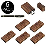 Yaxiny 5 pezzi rettangolare in legno di noce 2.0/3.0 USB Flash Drive USB disk memory stick con legno Wood USB Disk-4 2.0/8GB