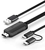 Yehua Cavo da USB C a HDMI, 2-in-1 Micro USB/MHL a Adattatore HDMI 1080P per Tutti i Telefoni/Tablet Android/USB C ...