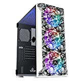 Yeyian - YGH-49704, Case per PC Gaming Hollow 2500 (ITX, Micro ATX, ATX, EATX, vetro temperato, rete, include 3 ventole ...