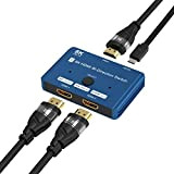 YIWENTEC HDMI 2.1 Ultra 8K HDR 10 Bi-Directional Switch 8K@60Hz 4K@120Hz 1in 2out 2in 1out High Speed 48Gbps Splitter(Singal Display) ...