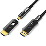 YIWENTEC HDMI Fiber Cable 4k@60Hz HDCP2.2 4:4:4 High Speed 18Gbps HDR 3D 4K2K HDMI Optic Fiber Cable with Micro HDMI ...
