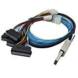 YIWENTEC Mini-SAS SFF-8088 26P to 4 X SAS SFF-8482 29 Pin with Power Cable (H0404-2M)